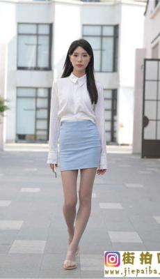 4K-[不吃鸡蛋] 蓝色制服美女 套图[17.6G]